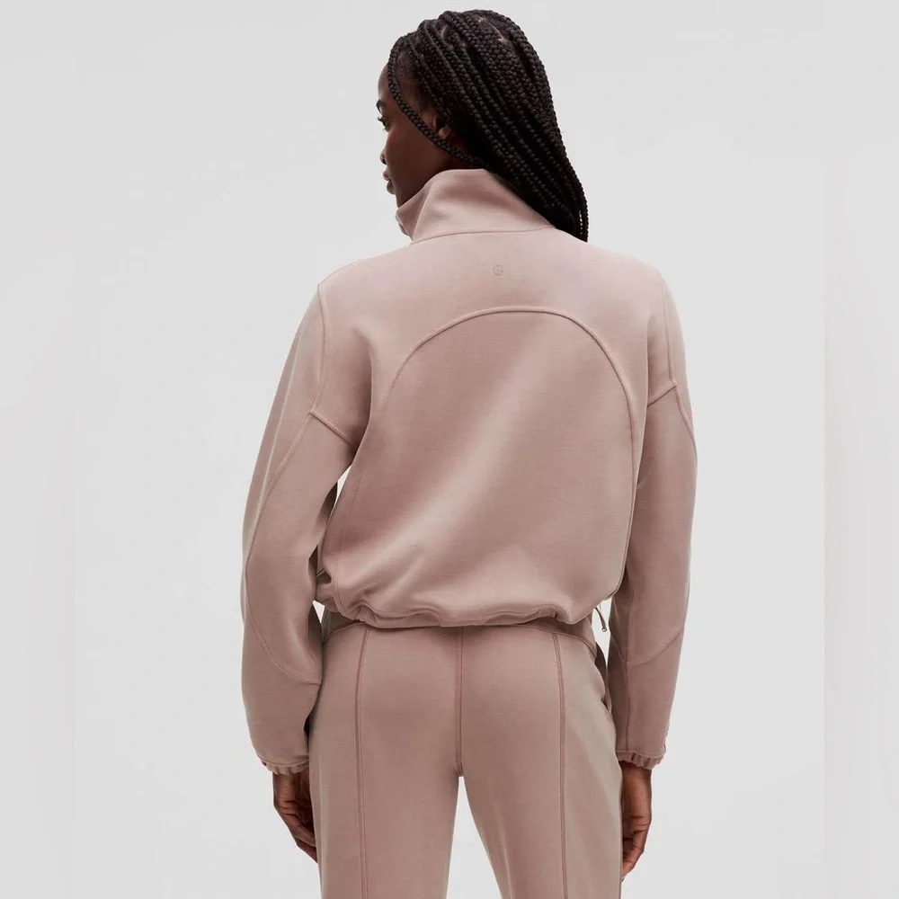 Lululemon•Brushed Softstreme Half Zip Cinch Pullover•Twilight Rose•FLAWLESS•8 - Picture 3 of 16